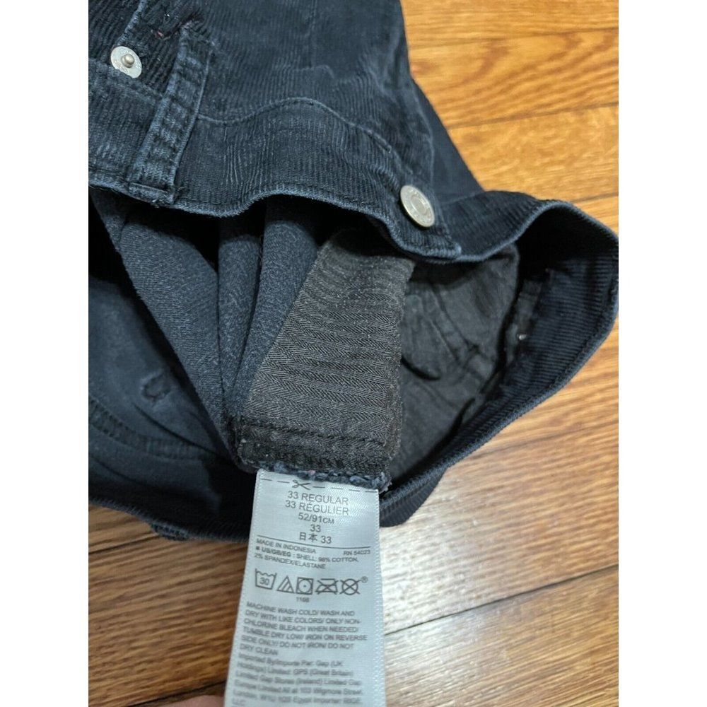 Gap 1969 True Skinny Corduroy Pants Women's Size 36x29 Black Casual - Picture 4 of 5